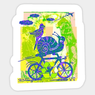 Earth Day Recycling Snail Sticker